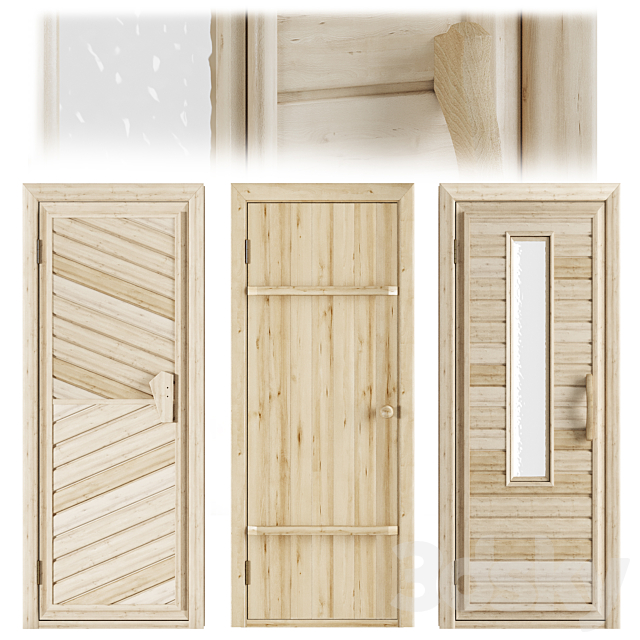 Doors for saunas and baths 3ds Max - thumbnail 1