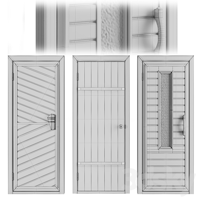 Doors for saunas and baths 3ds Max - thumbnail 2