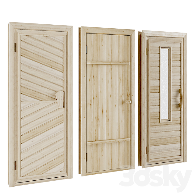 Doors for saunas and baths 3ds Max - thumbnail 3