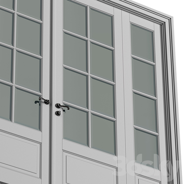 Doors in classical style.Exterior Modern French Doors 3ds Max - thumbnail 3