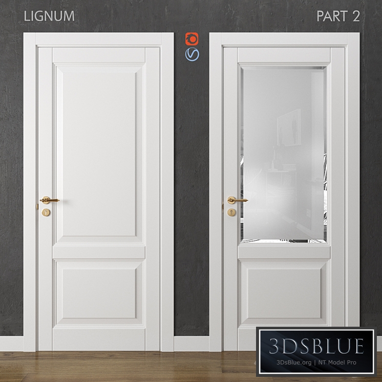 Doors Lignum Volkhovets part 2 white 3DS Max - thumbnail 3