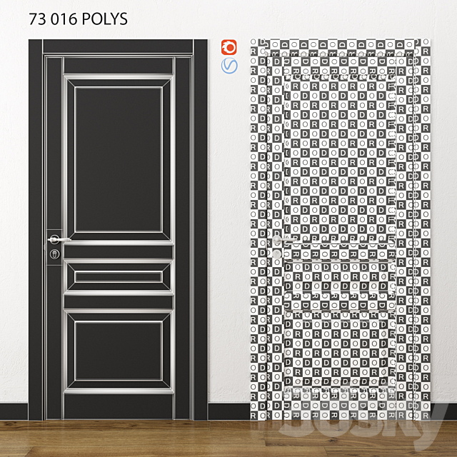 Doors Lignum Volkhovets part 3 white 3ds Max - thumbnail 3