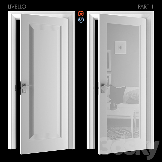 Doors of Academy LIVELLO part 1 3DS Max Model - thumbnail 2