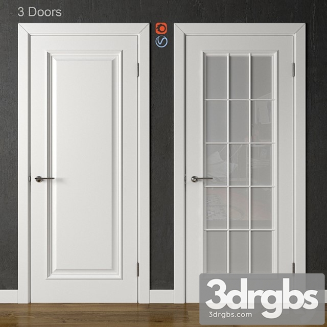 Doors of academy piemonte white (part 1) 3dsmax Download - thumbnail 1