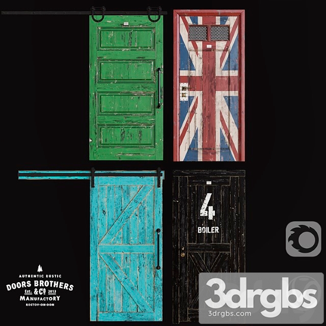 Doors pack by doors brothers 3dsmax Download - thumbnail 1