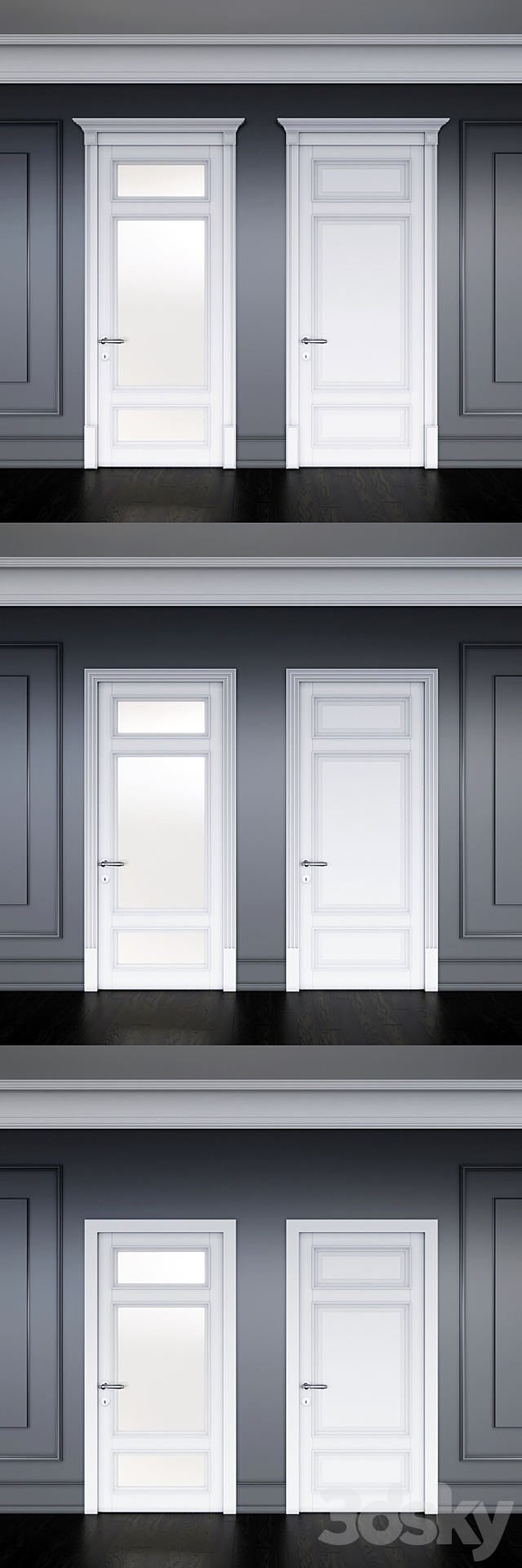 Doors Porte bello 2 3DS Max Model - thumbnail 2