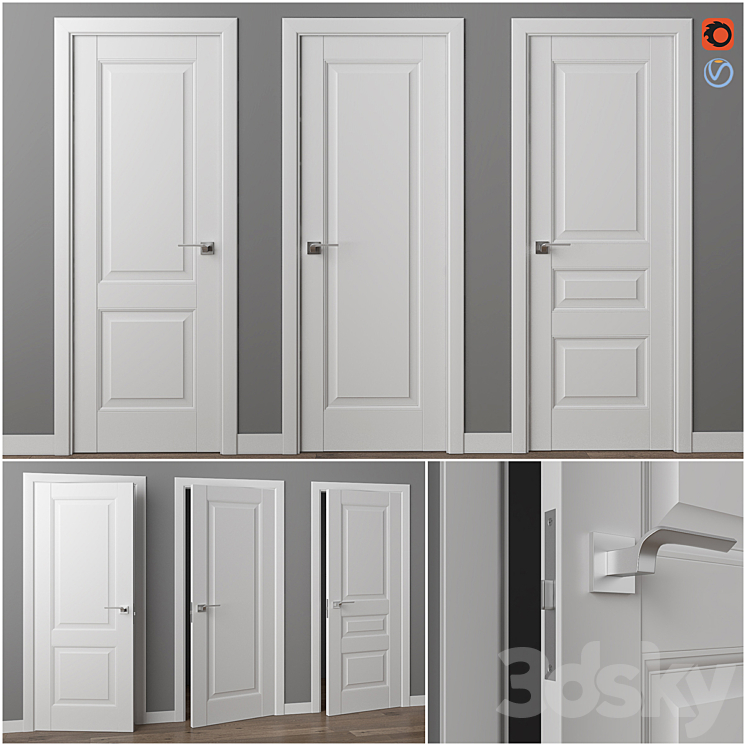 Doors Profil Doors U series part 3 3DS Max - thumbnail 1