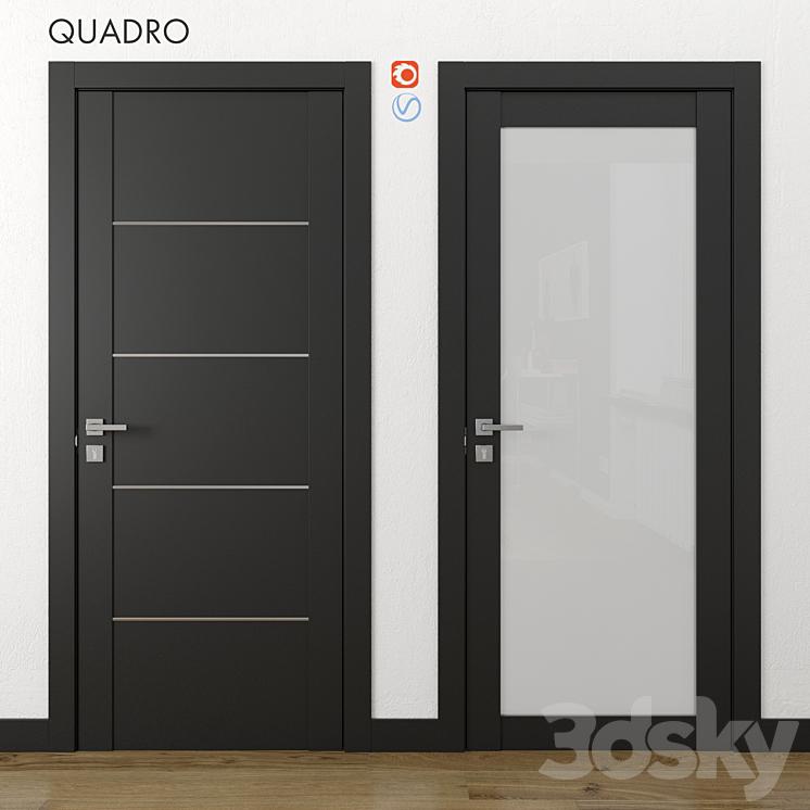 Doors Quadro Volkhovets part 3 3DS Max - thumbnail 1