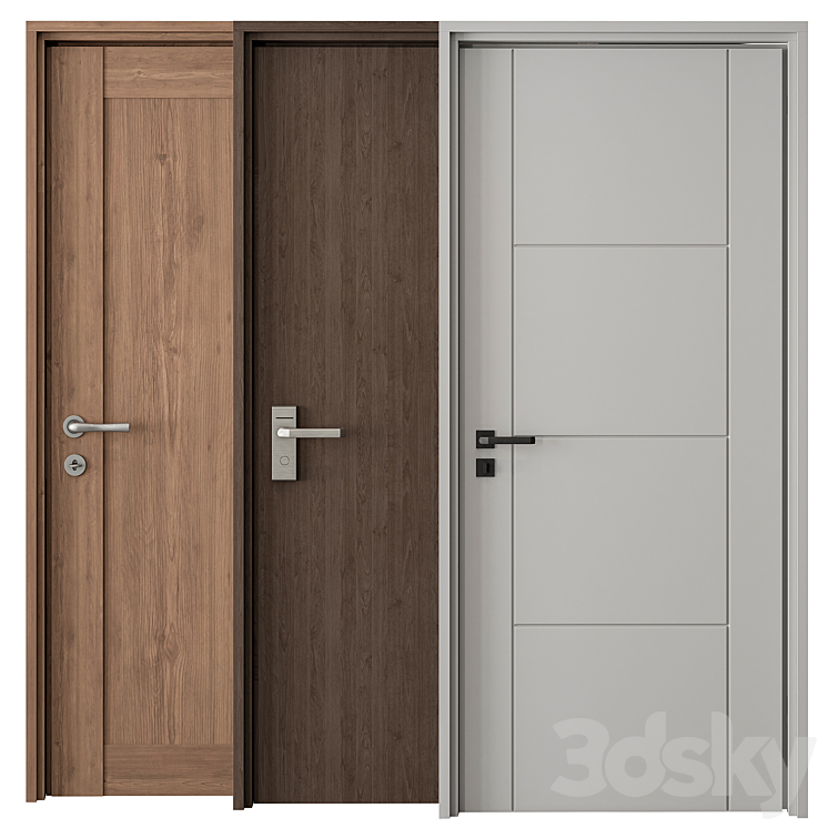 Doors Set 57 3DS Max Model - thumbnail 1