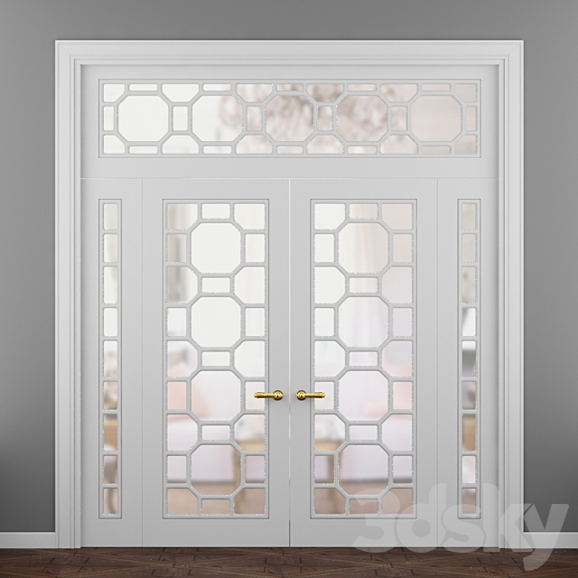 Doors Turin Onyx double doors 3ds Max - thumbnail 1