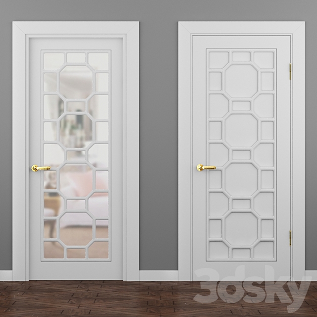 Doors Turin Onyx double doors 3ds Max - thumbnail 2