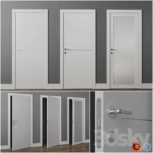 Doors union alfa laccato 3DSMax File - thumbnail 1