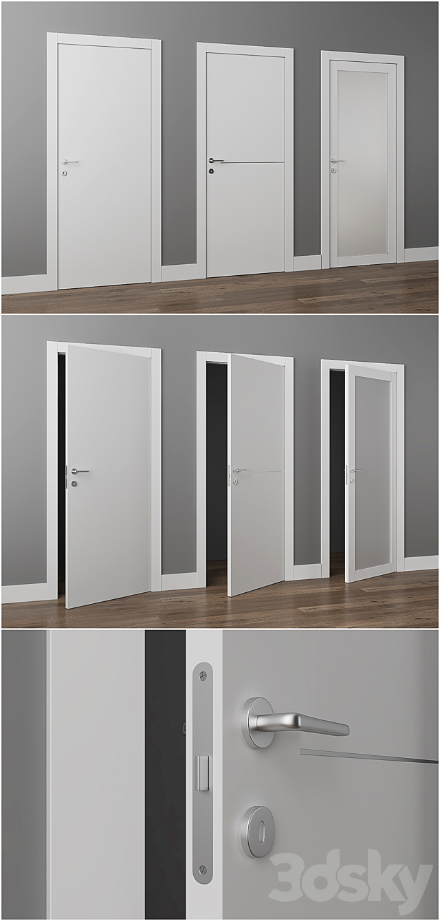 Doors union alfa laccato 3DSMax File - thumbnail 2