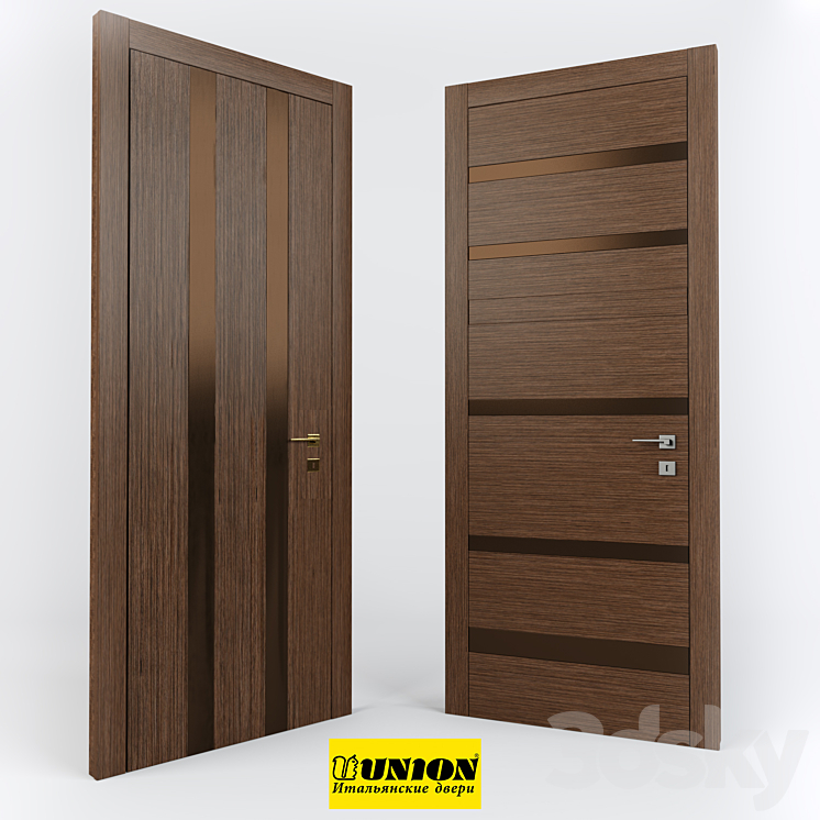 Doors UNION collection DOMINO 3DS Max - thumbnail 1