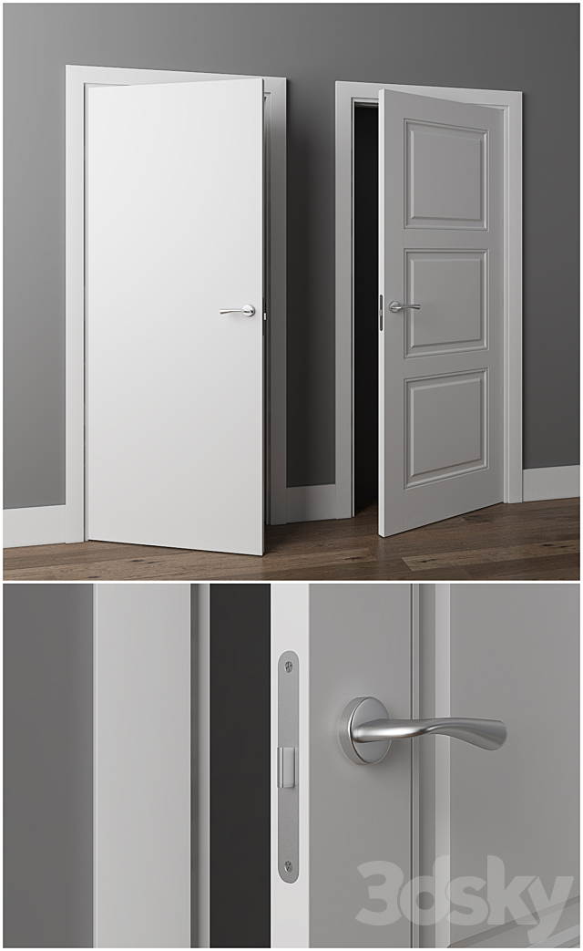 Doors Union Riviera p (flat) and 126p 3DS Max Model - thumbnail 2