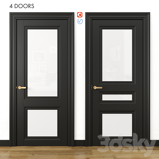 Doors Volhovets Centro part 2 3DS Max Model - thumbnail 2