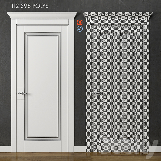 Doors Volhovets Galant part 2 3DS Max Model - thumbnail 4