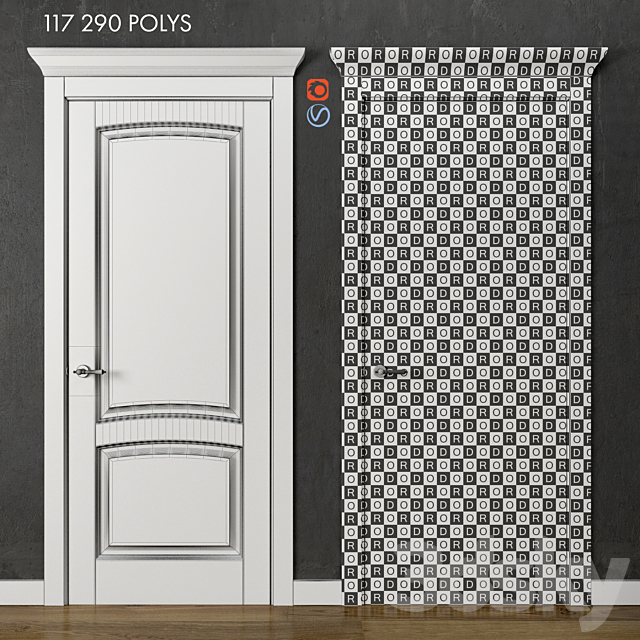 Doors Volkhovets Galant part 3 3DS Max Model - thumbnail 4