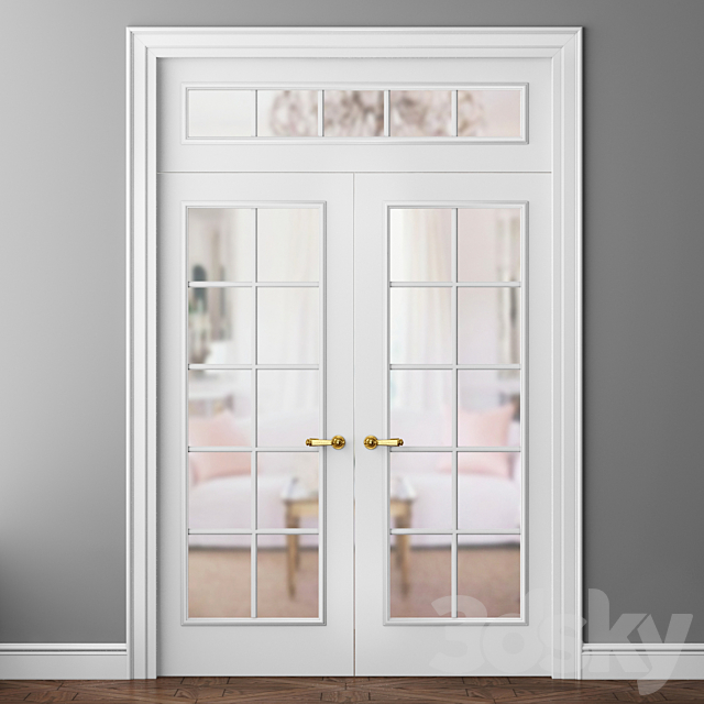 Doors Volkhovets Paris 8101 and 8102 double doors 3ds Max - thumbnail 1