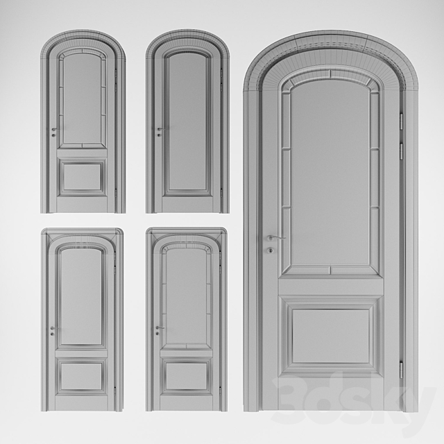 Doors with arched elements Domberg 3DS Max Model - thumbnail 2