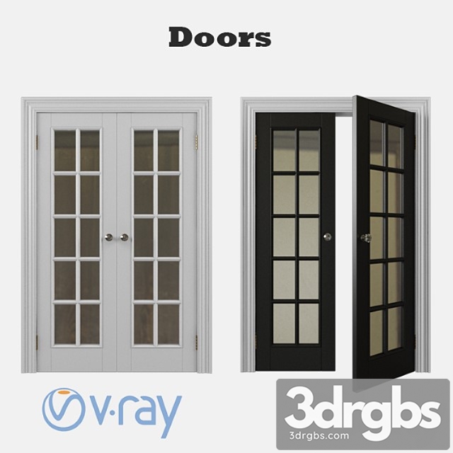 Double Door 3dsmax Download - thumbnail 1