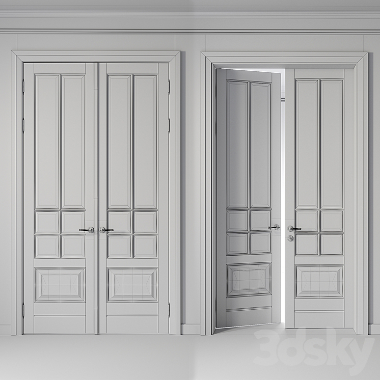 Double-leaf door 3DS Max - thumbnail 2