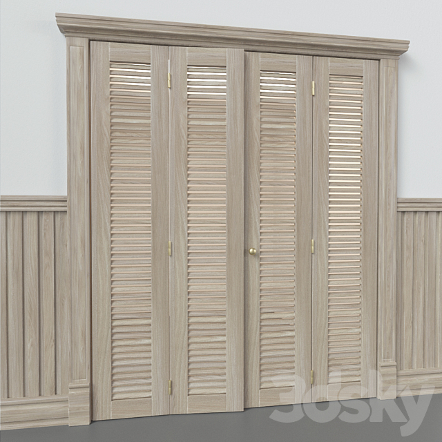 Dressing room with wall panel 3DSMax File - thumbnail 3