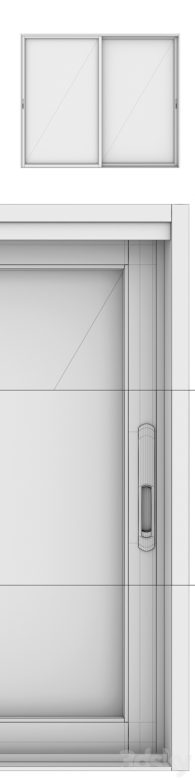 Dynamic Sliding Doors Set 01 3DSMax File - thumbnail 3