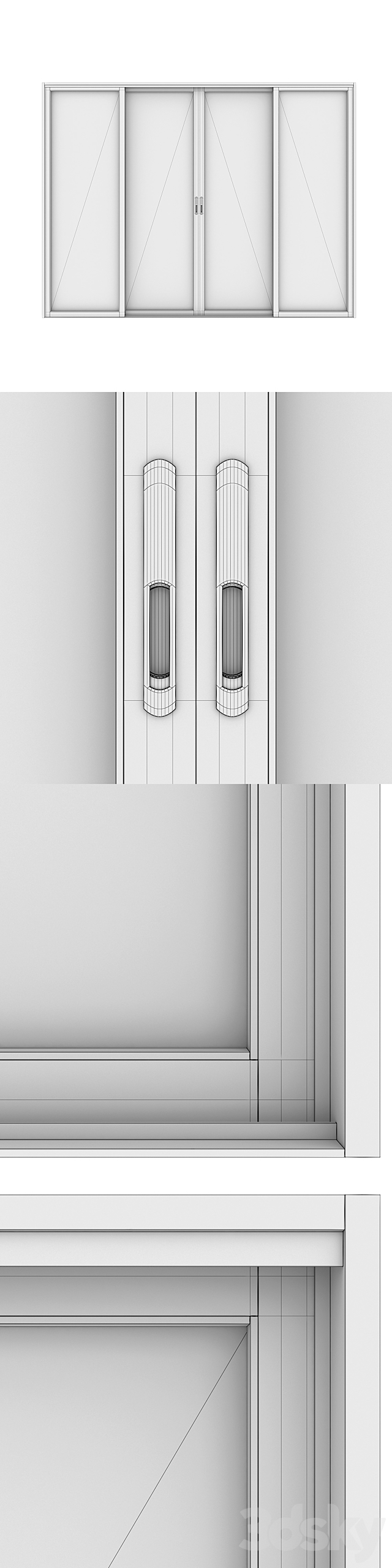 Dynamic Sliding Doors Set 02 3DSMax File - thumbnail 3