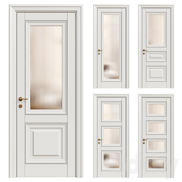 Elegant classic door – interior door 240 3ds Max - thumbnail 1