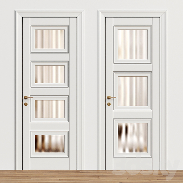 Elegant classic door – interior door 240 3ds Max - thumbnail 3