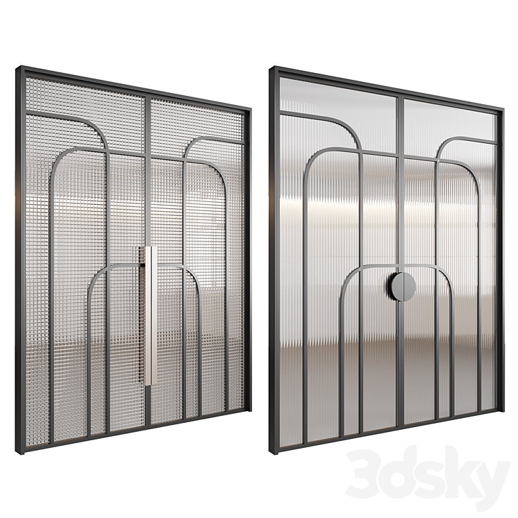 Embossed glass doors ?2 3DS Max - thumbnail 1