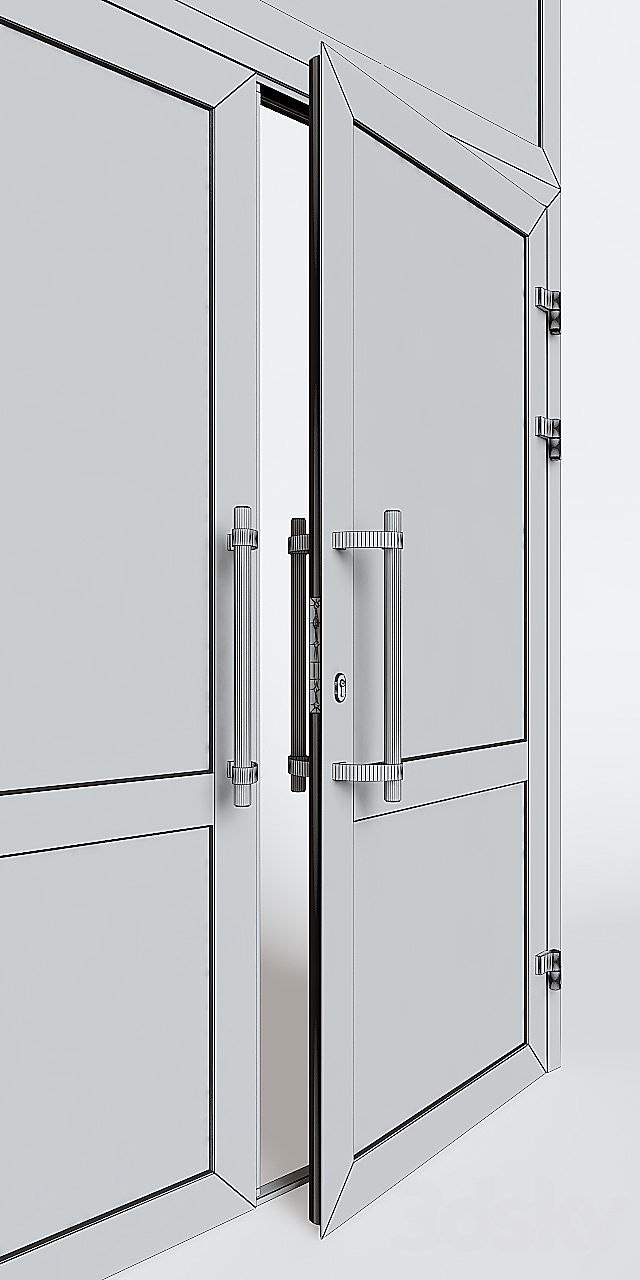 Entrance aluminum door 3DSMax File - thumbnail 3