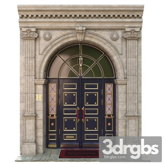 Entrance Classic Door 3dsmax Download - thumbnail 1