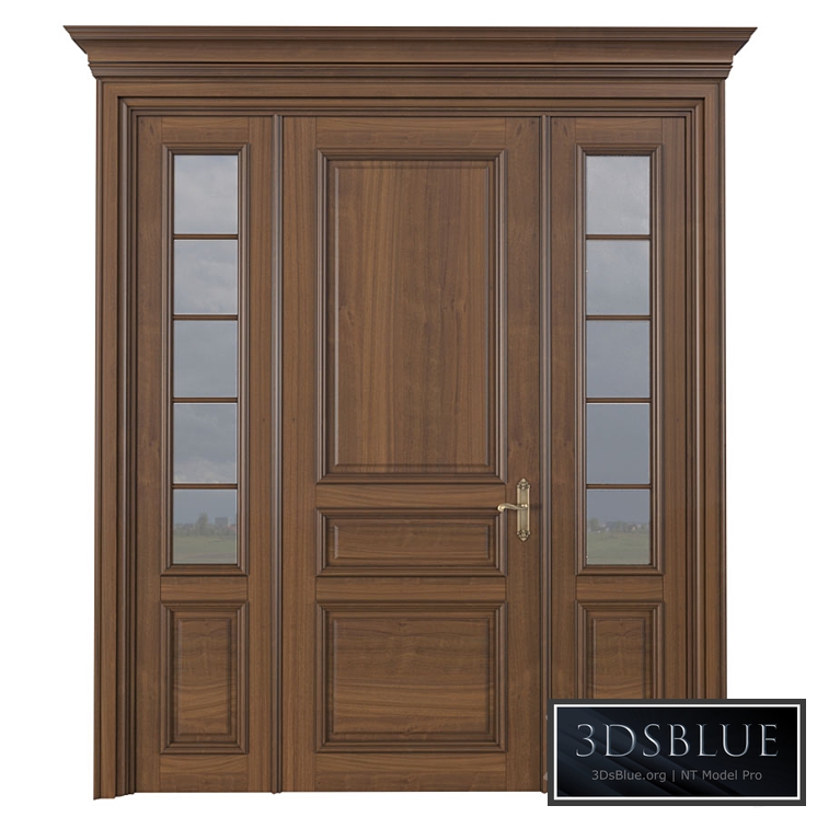 Entrance classic doors. Entrance to the house.Front Door. Outdoor Entrance classic door.External Doors. Exterior Door.Street Doors 3DS Max - thumbnail 3