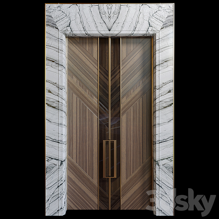 Entrance door 3DS Max Model - thumbnail 1