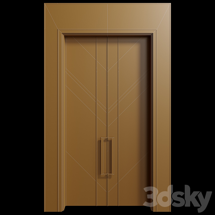 Entrance door 3DS Max Model - thumbnail 2