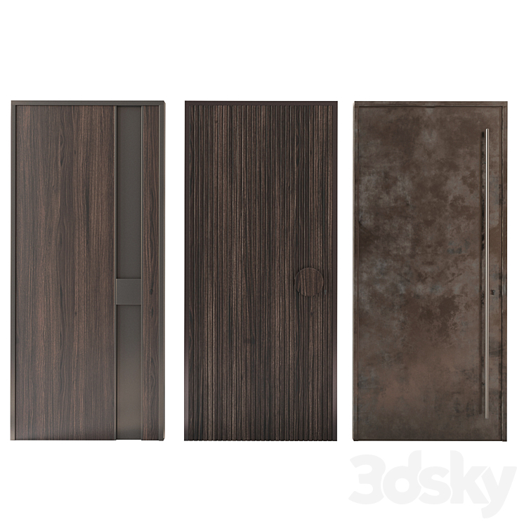 Entrance door collection 3DS Max - thumbnail 2