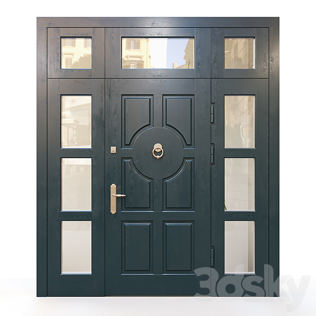 Entrance door for the main entrance 01 3DS Max Model - thumbnail 2