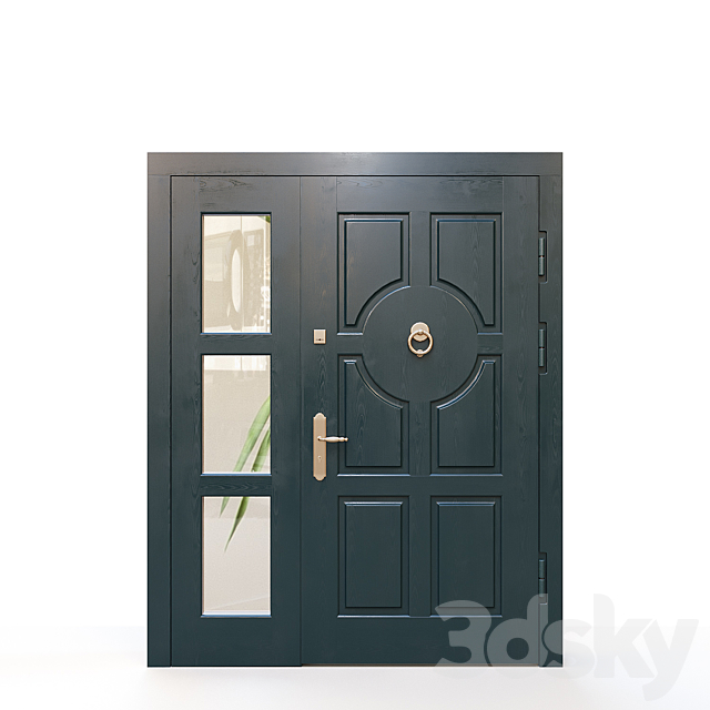 Entrance door for the main entrance 01 3DS Max Model - thumbnail 5