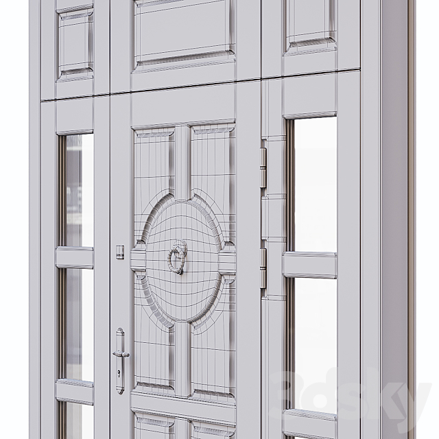 Entrance door for the main entrance 01 3DS Max Model - thumbnail 7