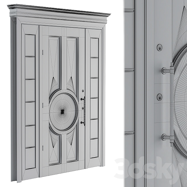 Entrance Door NeoClassic 3ds Max - thumbnail 3