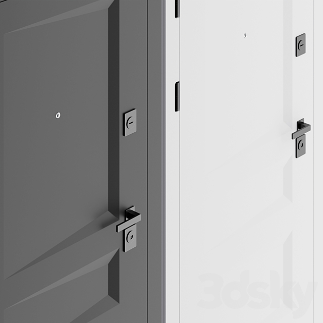 Entrance door Rodos 3DS Max Model - thumbnail 3