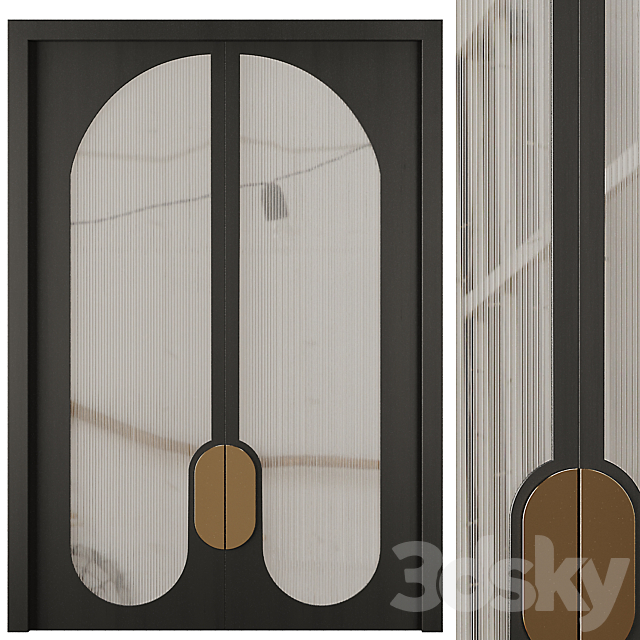 Entrance door set25 3ds Max - thumbnail 1