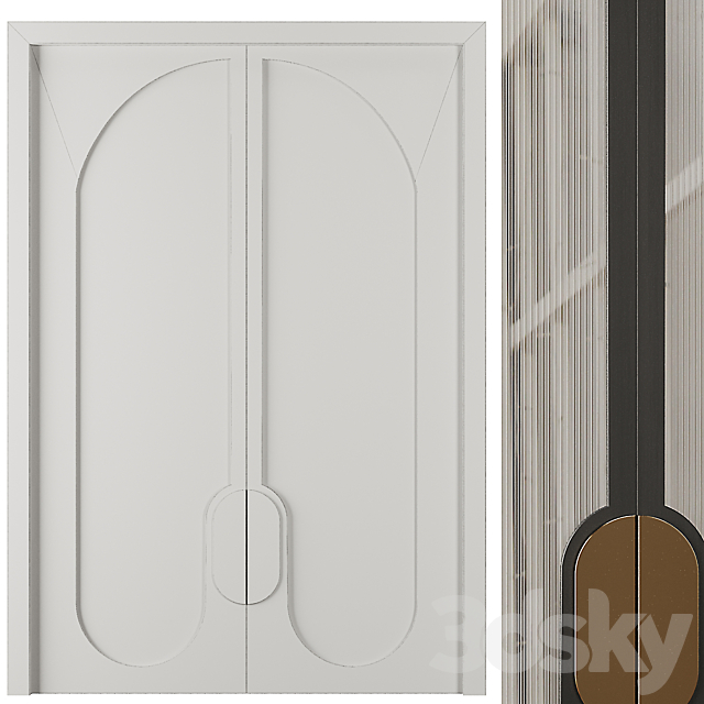 Entrance door set25 3ds Max - thumbnail 3