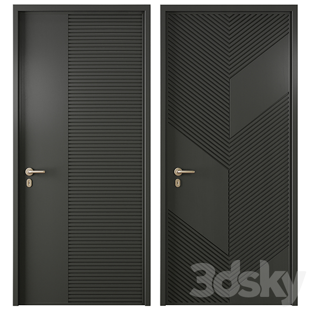 Entrance door set64 3ds Max - thumbnail 1