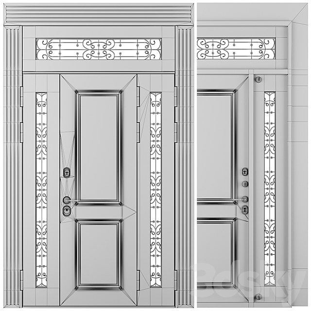 Entrance door staleks Palermo 3DS Max Model - thumbnail 7