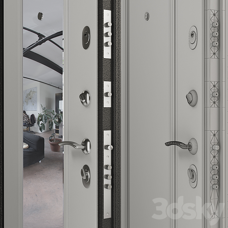 Entrance door Torex Series Delta-100 SP-7G DM 3DS Max - thumbnail 2