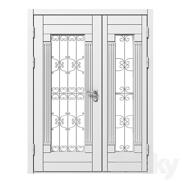 Entrance doors 6 3DS Max Model - thumbnail 2