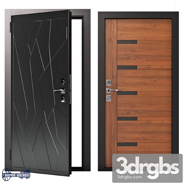 Entrance doors continent-modern 3dsmax Download - thumbnail 1